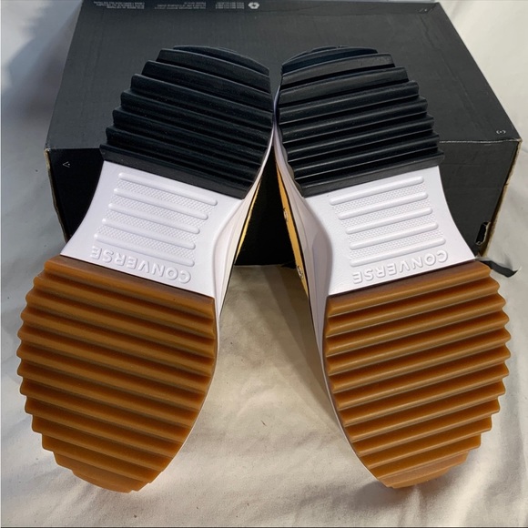 Converse Run Star Hike Ox Citron Yellow White Black Platform Shoes Womans 5.5 - Picture 6 of 8